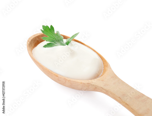 Fresh white creamy sauce wi...