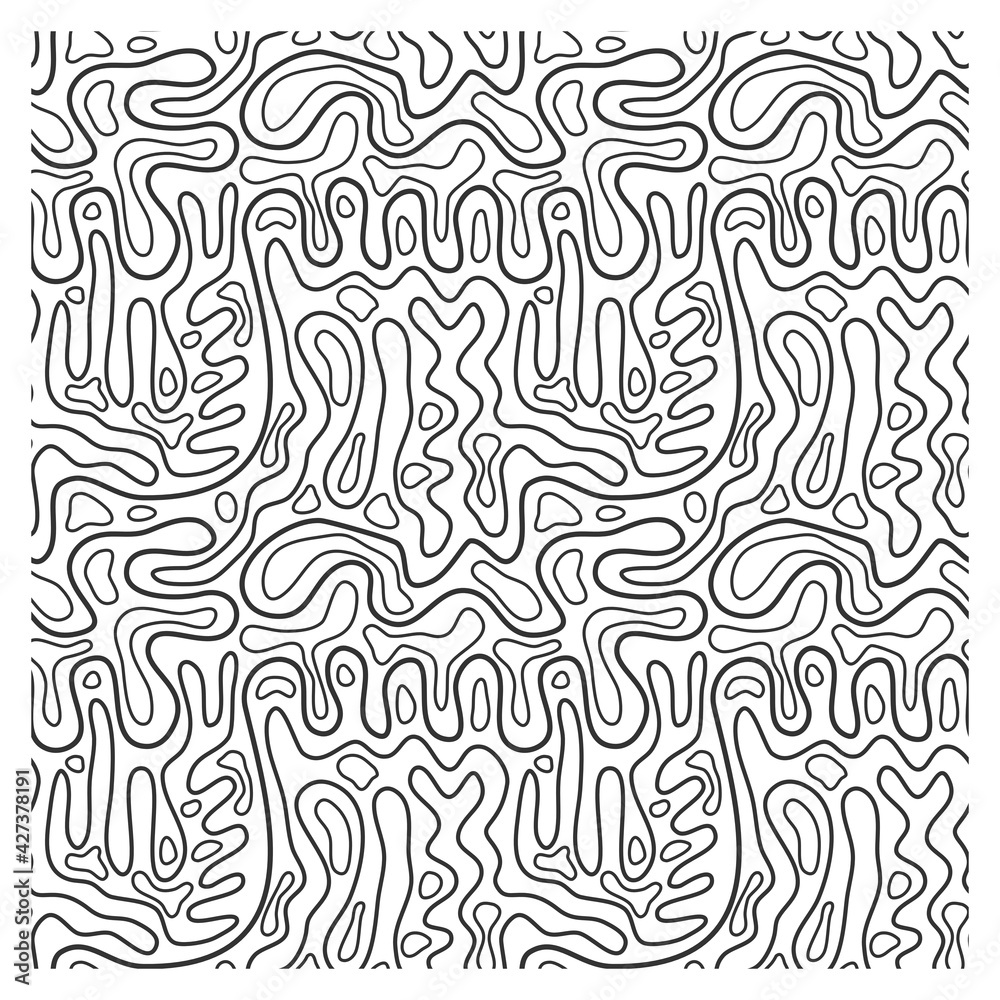 Seamless pattern of lines of scrawl or camouflage skin. Seamless pattern of lines of scrawl or camouflage skin.