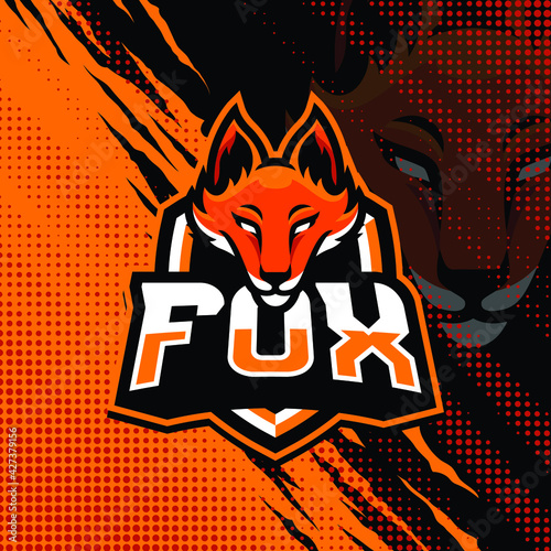 Fox mascot logo design illustration