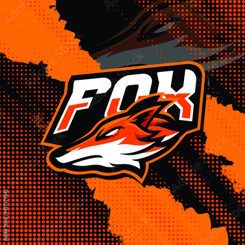 Fox mascot logo design illustration