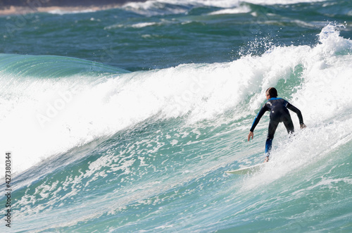 Photography surfing in the sea