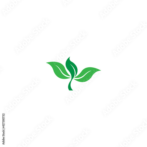 Ecology Leaves go green logo illustration - Vector template
