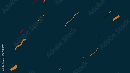 4K Seamless loop Bright modern abstract retro background with multicolored simple moving geometric shapes . Seamless loop