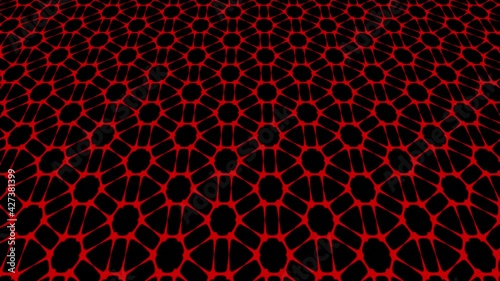 Background with colorful graphic pattern that tilts up and moves down, composed of geometric shapes, in 4K and 16: 9 video format.