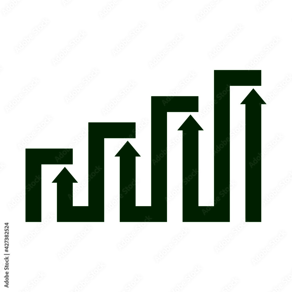 Stock market icon isolated on white background Stock market icon isolated on white background