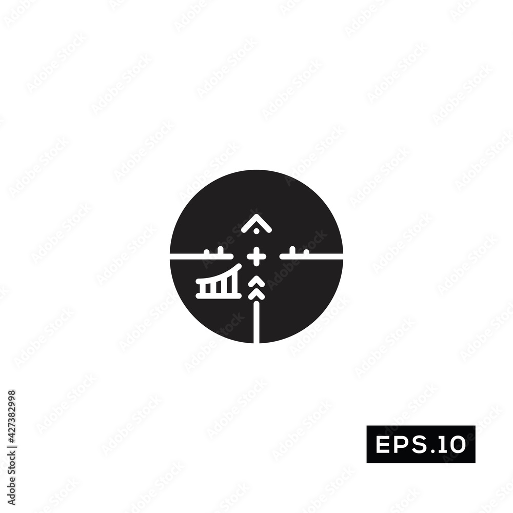 Scope icon vector. Crosshair icon or logo symbol vector Scope icon vector. Crosshair icon or logo symbol vector
