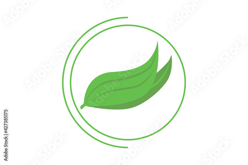 A logo or icon of leaves. Good for any project. Vegan, vegetarian, organic, spa, logotype, yoga, meditation.