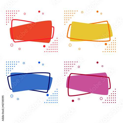 Colorful Bubble abstract art with elements 
