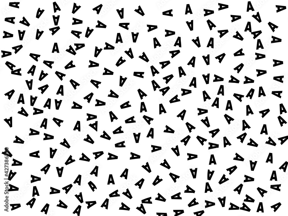 Black and White background made up of alphabet A. Black and White background made up of alphabet A.