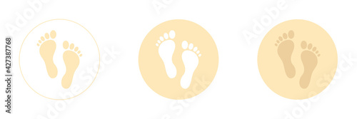 Set of web icons for feet flat design.