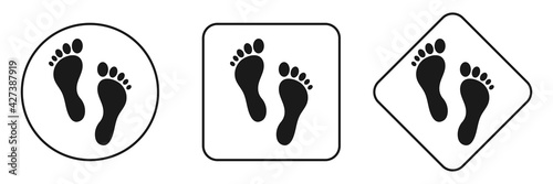 Set of web icons for feet flat design.