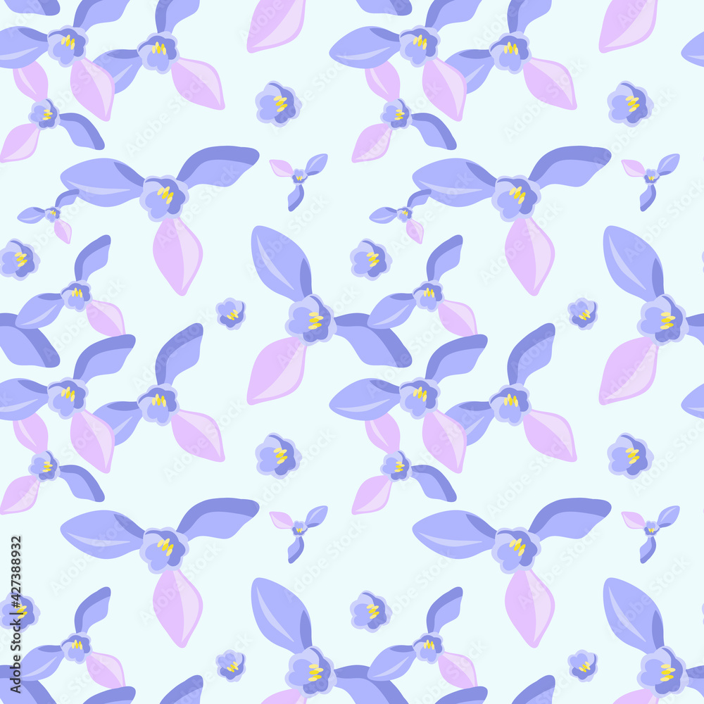 Crocus Seamless pattern. Cute Isolated Spring flowers on background for your design. Floral nature. Perfect for fabrics print, background, wallpaper, Greeting card. Vector element. EPS 8. Crocus Seamless pattern. Cute Isolated Spring flowers on background for your design. Floral nature. Perfect for fabrics print, background, wallpaper, Greeting card. Vector element. EPS 8.