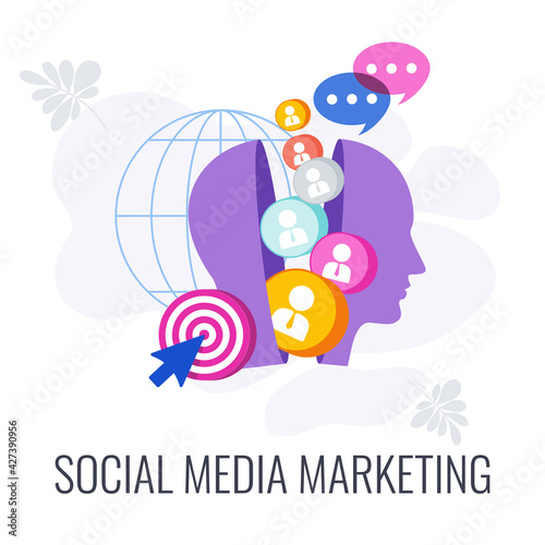Social Media Marketing icon. Digital marketing Strategy.