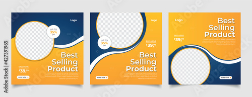 Best selling product social media banner template