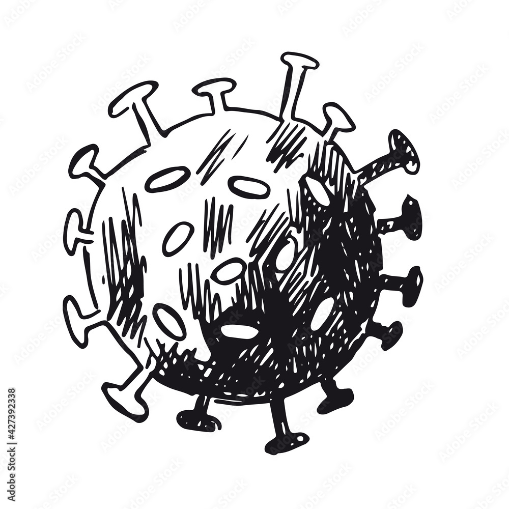 Coronavirus, covid-19, hand drawn vector illustration
Coronavirus, covid-19, hand drawn vector illustration