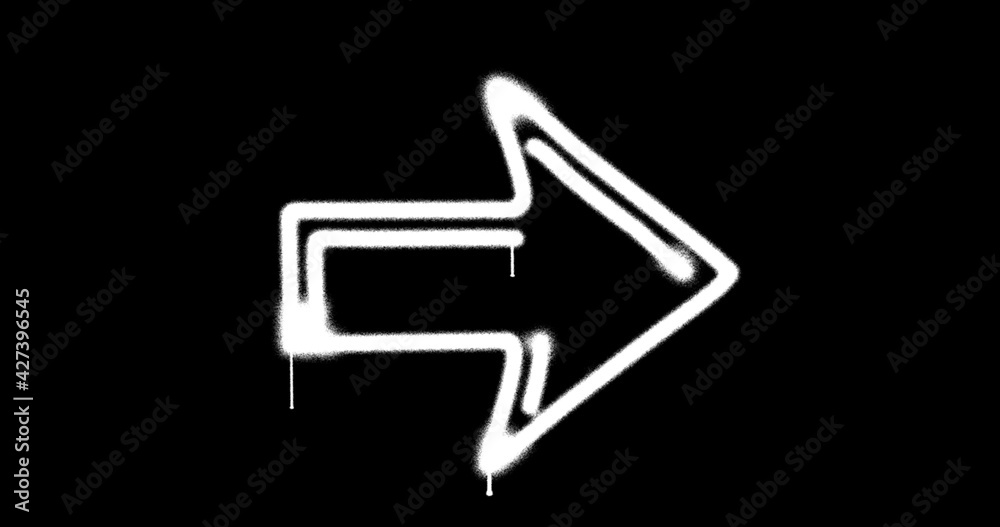 Arrow message sign spray painted isolated Arrow message sign spray painted isolated