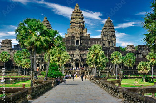 Angkor Wat temple on a sunny day photo