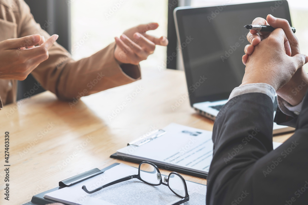 job interview at office Business and human resources concept. job interview at office Business and human resources concept.