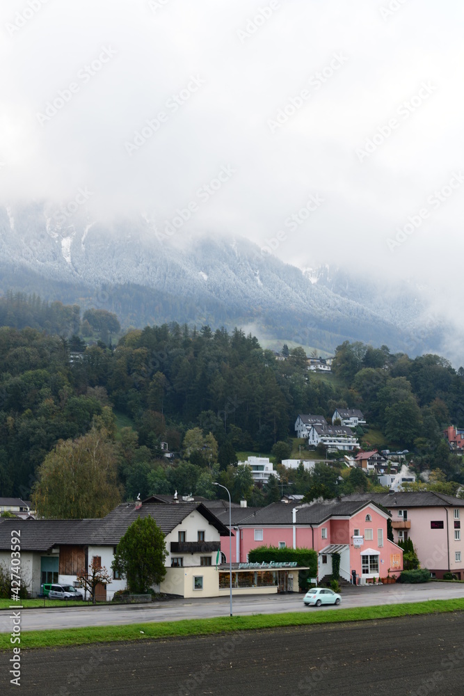 beautiful small town in Liechtenstein, Europe
