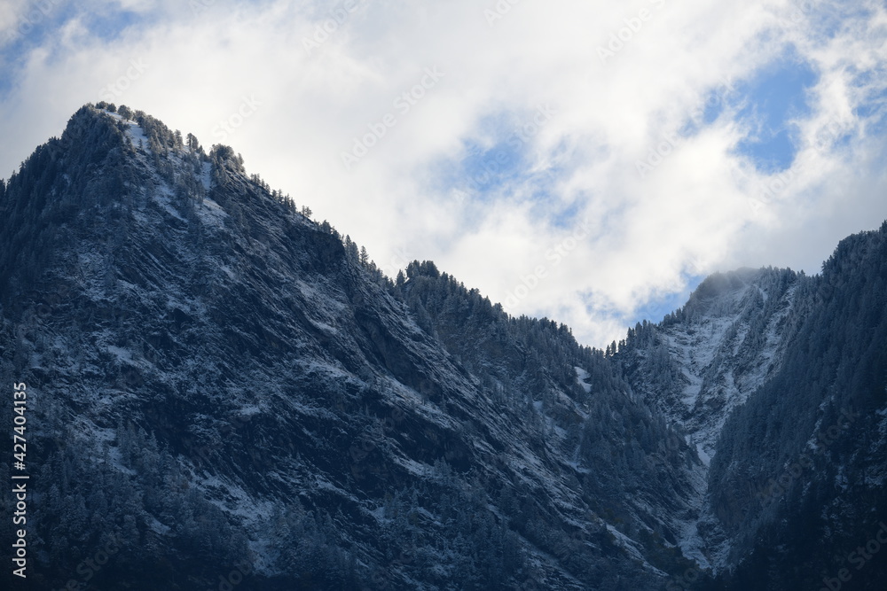 beautiful scenery with mountains in Liechtenstein, Europe