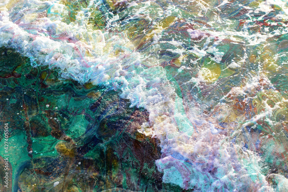 Naklejka premium abstract background of waves of water creating swirls and ripples