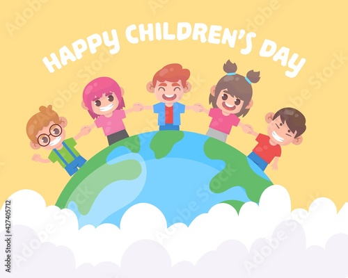 happy children's day premium vector
