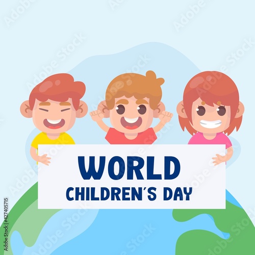 happy children's day premium vector
