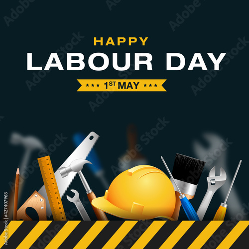 1st May. Happy International Labour Day or Worker's day 
