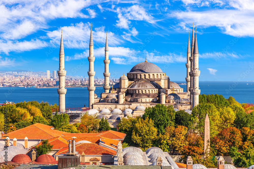 The Blue Mosque or Sultan Ahmet Mosque in the bosphorus, Istanbul
