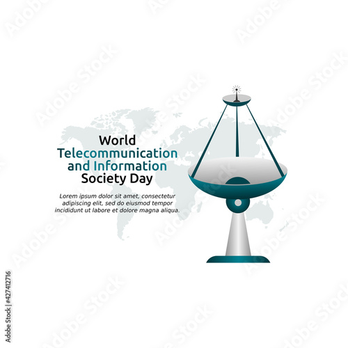 vector graphic of world telecommunication and information society day good for world telecommunication and information society day celebration. flat design. flyer design.flat illustration.