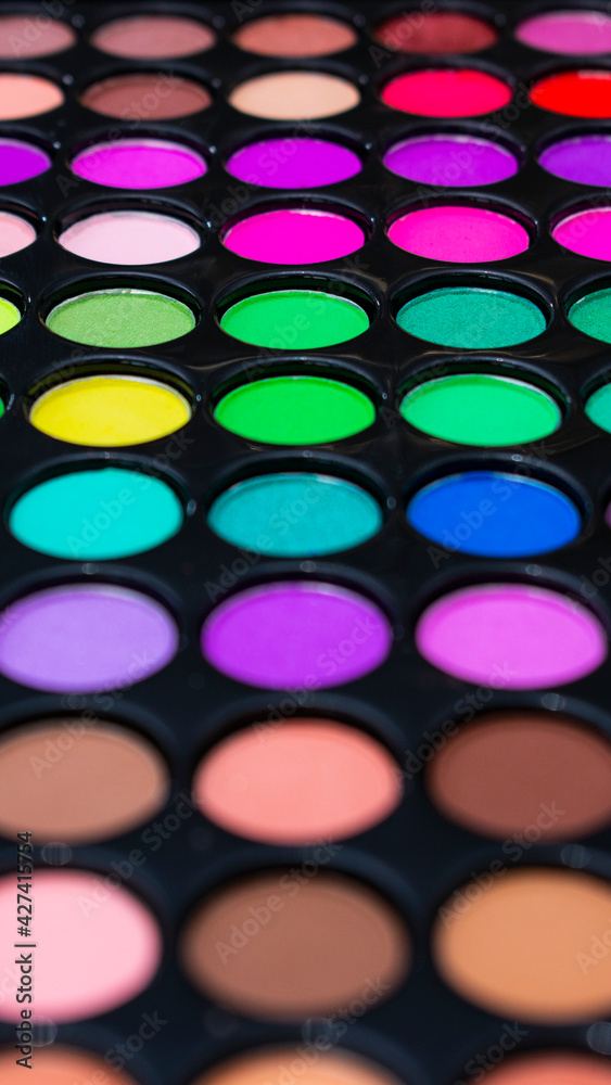 Feminine makeup palette and brushes Feminine makeup palette and brushes
