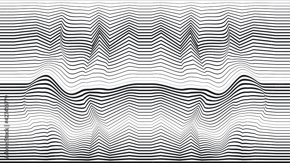 Abstract flow lines background . Fluid wavy shape .Striped linear pattern . Music sound wave . Vector illustration Abstract flow lines background . Fluid wavy shape .Striped linear pattern . Music sound wave . Vector illustration