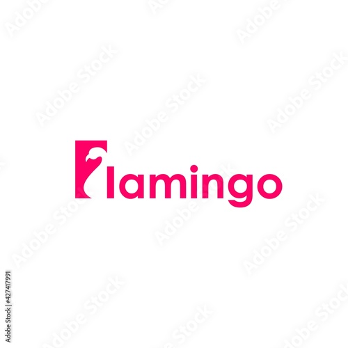 Flamingo Logo Template. Vector Animal Logo Illustration