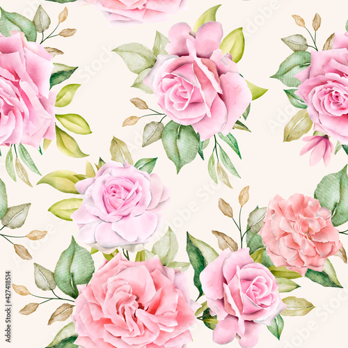 romantic floral seamless pattern
