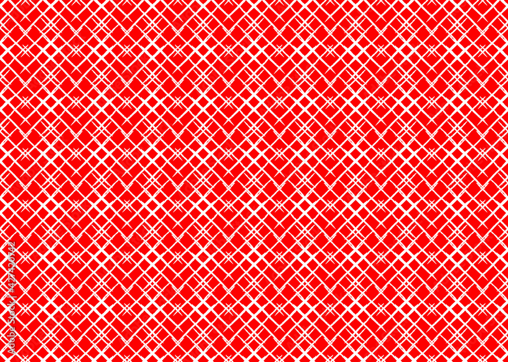 White mesh on a red background. Vector background.