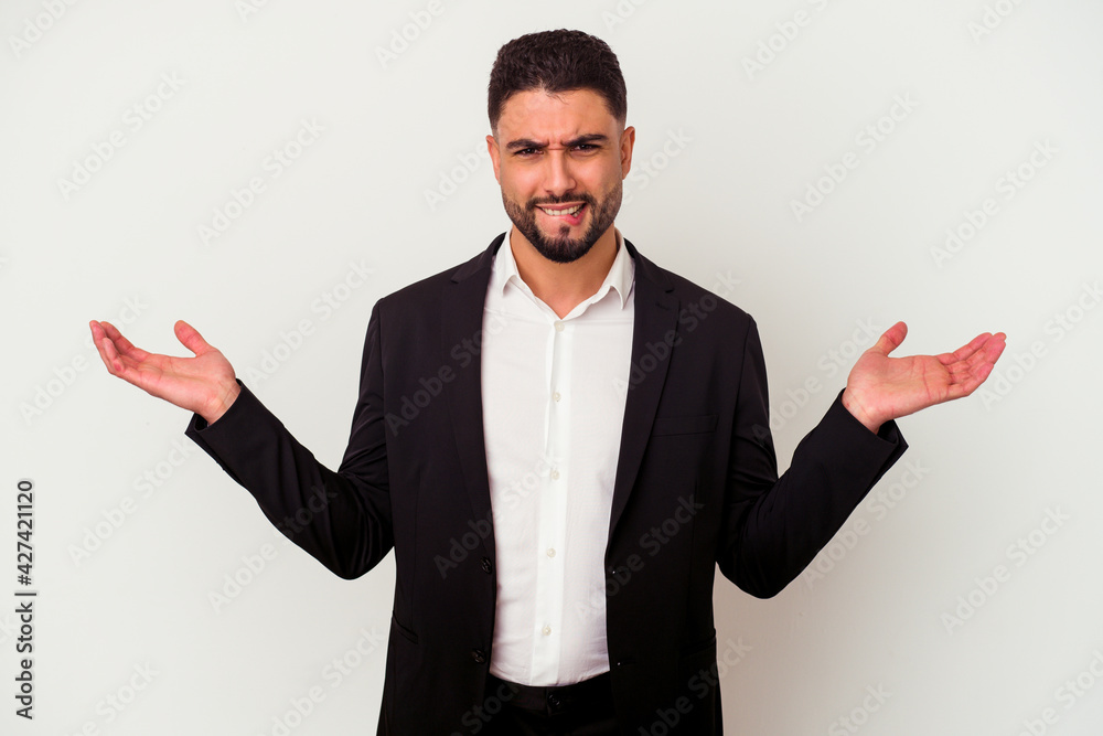 Young mixed race business man isolated on white background Young mixed race business man isolated on white background