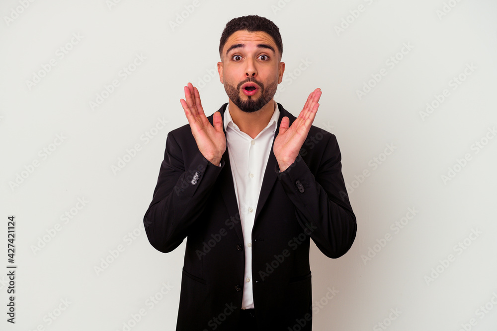 Young mixed race business man isolated on white background Young mixed race business man isolated on white background