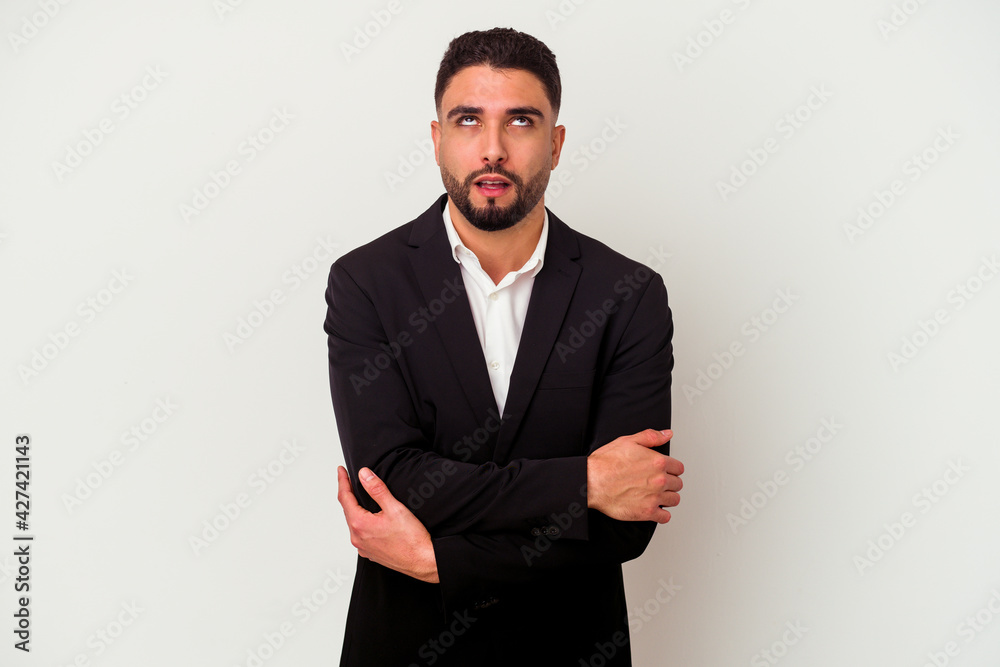 Young mixed race business man isolated on white background Young mixed race business man isolated on white background
