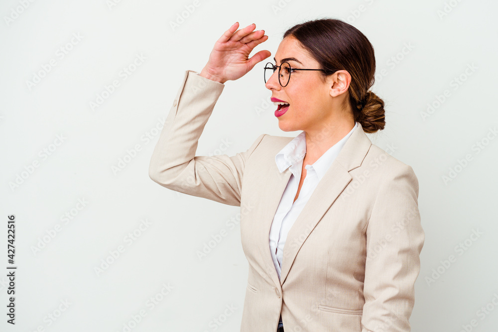 Young business caucasian woman isolated on white background Young business caucasian woman isolated on white background