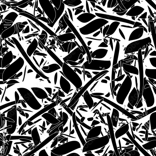 Seamless black and white background. Grunge texture monochrome