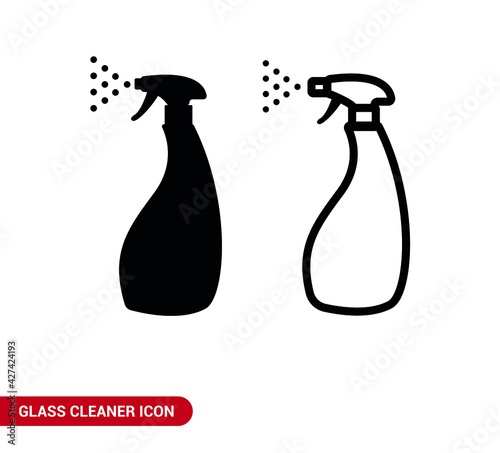 Vector image. Window cleaner bottle icon.