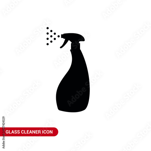 Vector image. Window cleaner bottle icon.