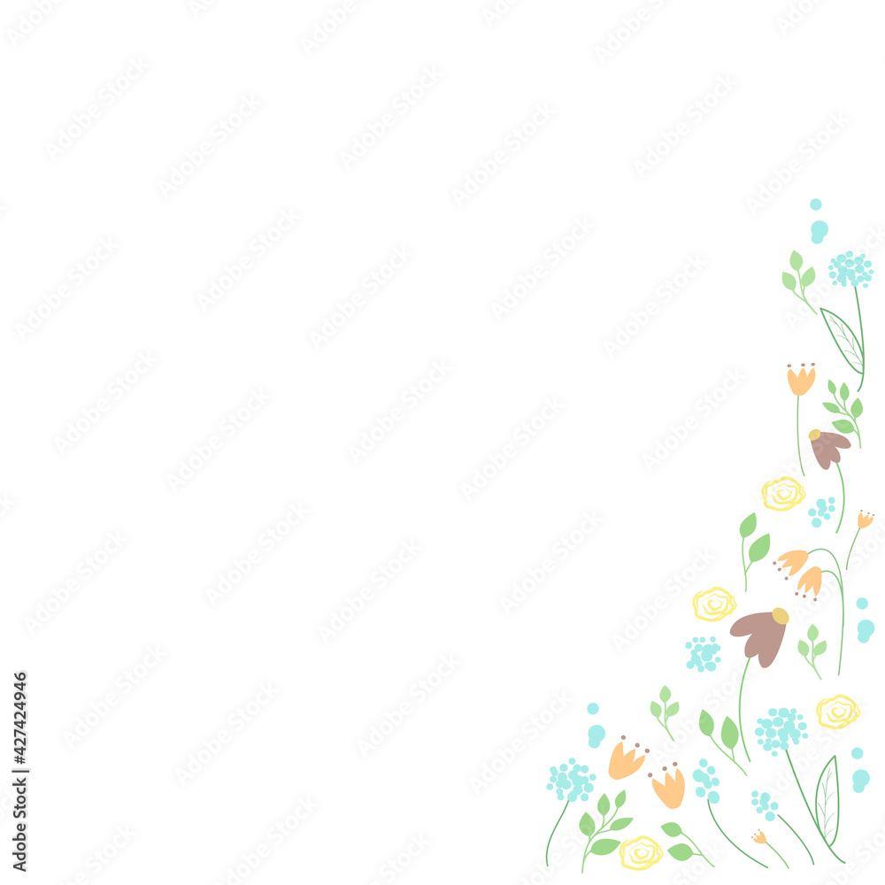 contemporary flower frame for ducments and letter blanks