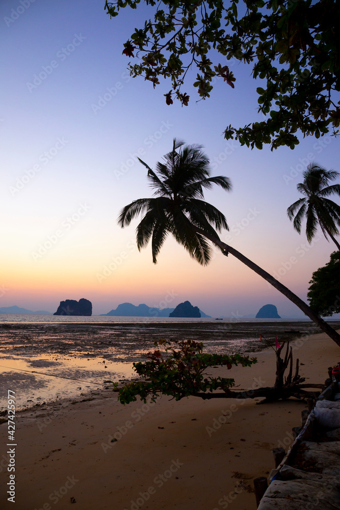Light before sunrise at Koh(island) Ngai,Trang Province,Thailand