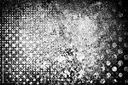Dirty grunge background. The monochrome texture is old. Vintage worn pattern. The surface is covered with scratches