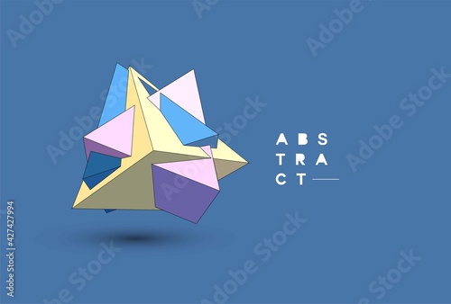 Abstract 3d vector of Geometric Background. 3D Concept illustration.