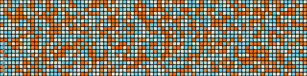 Fototapeta premium Abstract Geometric Pattern generative computational art illustration