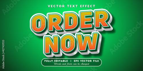 Text Effects 3D Order Now, Editable Text Style