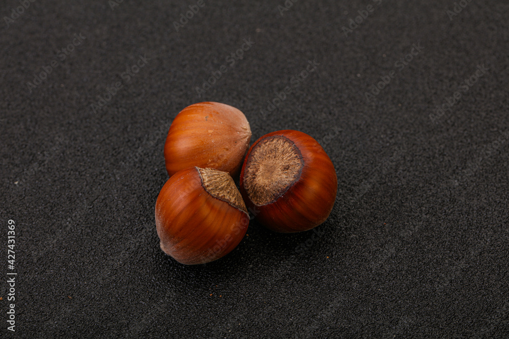 Hazelnut heap isolated over background Hazelnut heap isolated over background