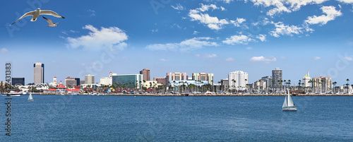 Panoramic view of Long Beach, California photo